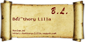 Báthory Lilla névjegykártya